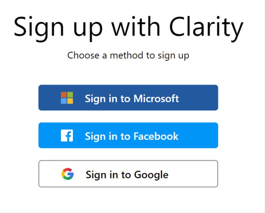 Clarityのログイン方法